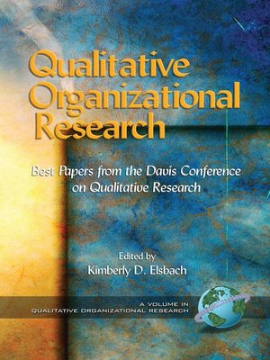 cover image of Qualitative Organizational Research, Volume 1